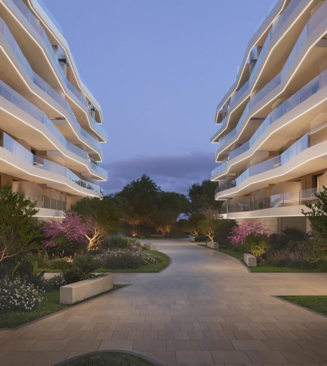 Resa Estates apartments new Marina bofoch Ibiza building night.jpeg